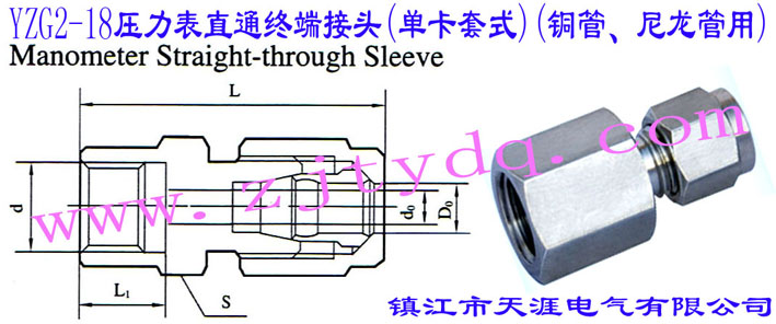 YZG2-18ֱͨK˽^(οʽ)(~)Manometer Straight-through Sleeve